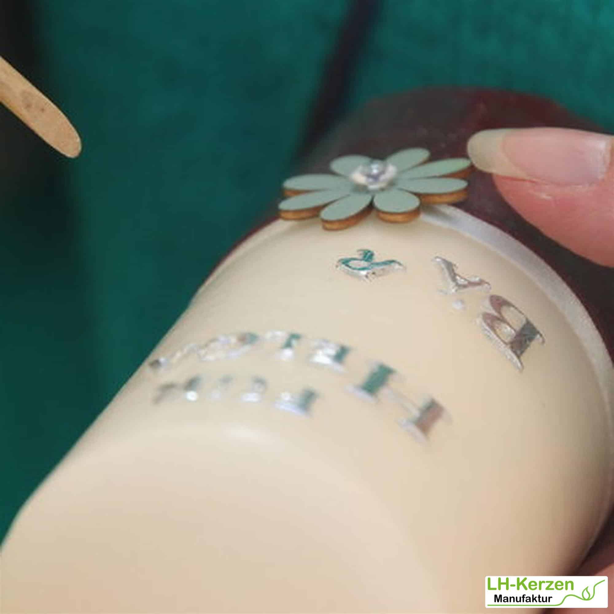 Kerzenbeschriftung Beschriftete Kerze